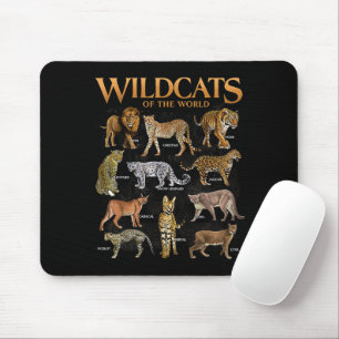 Wild Cats Animals of the World Educational Wild An Mouse Mat