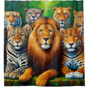 Wild Cats Shower Curtain