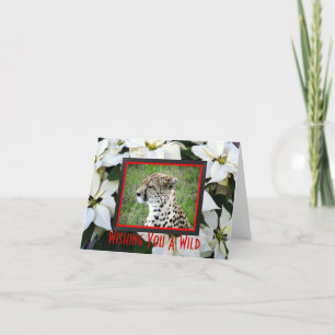 Wild Cheetah Holiday Card