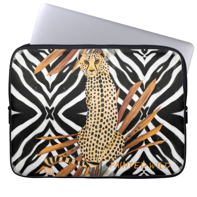 Wild Cheetah  Laptop Sleeve (Front)