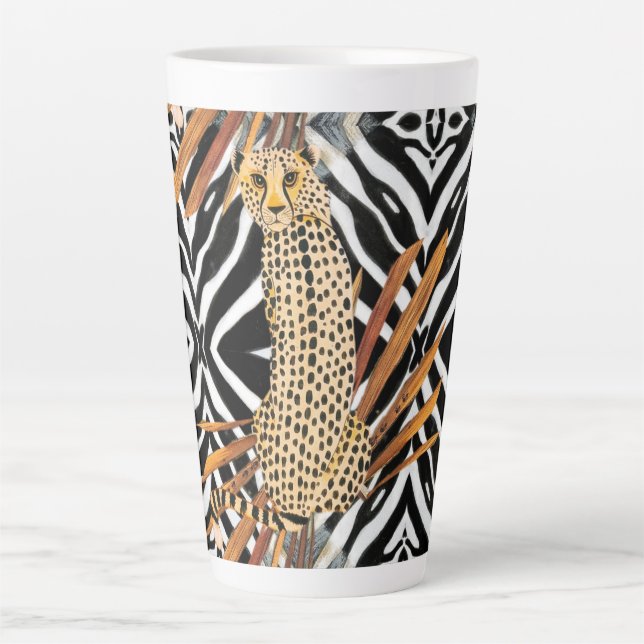 Wild Cheetah  Latte Mug (Front)