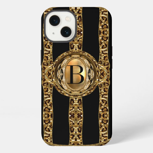 Wild Cheetah Monogram iPhone Case (Back)
