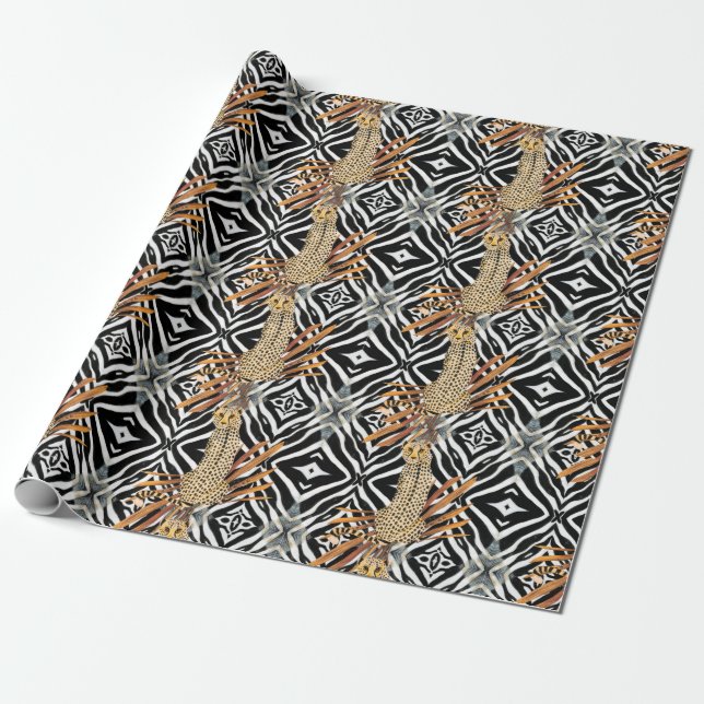 Wild Cheetah Wrapping Paper (Unrolled)