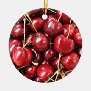 Wild Cherries Ceramic Tree Decoration