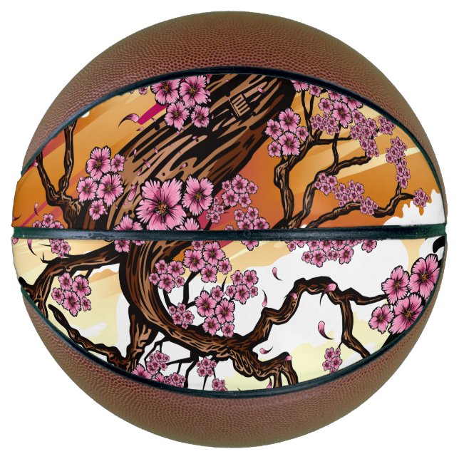 Wild Cherry Blossom Basketball (Front)