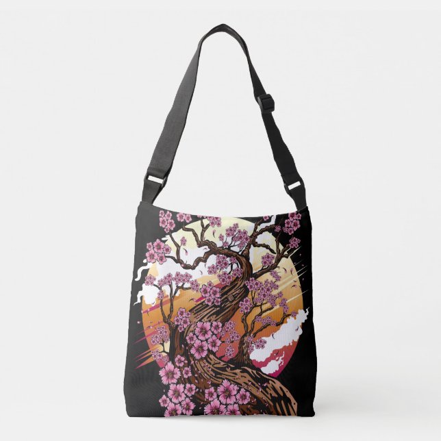 Wild Cherry Blossom Crossbody Bag (Front)