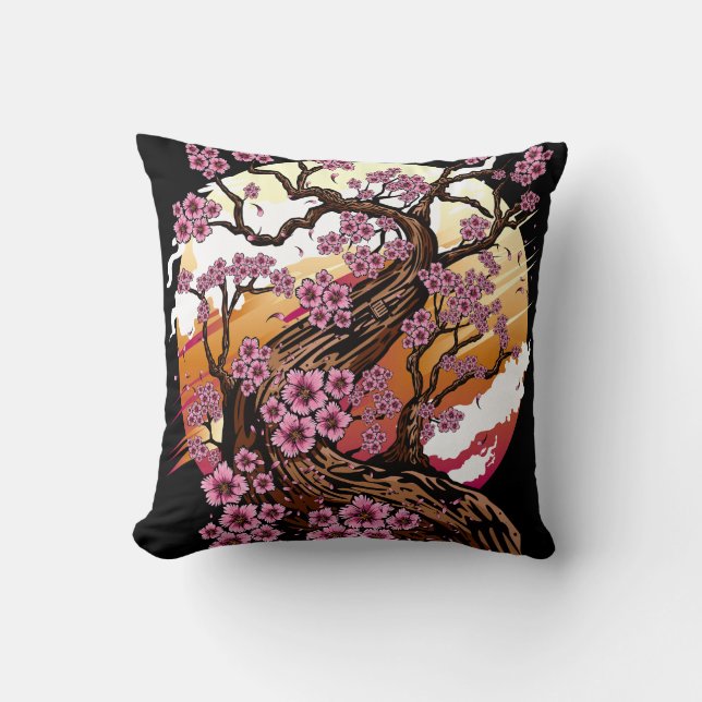 Wild Cherry Blossom Cushion (Front)