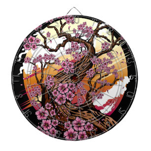 Wild Cherry Blossom Dartboard