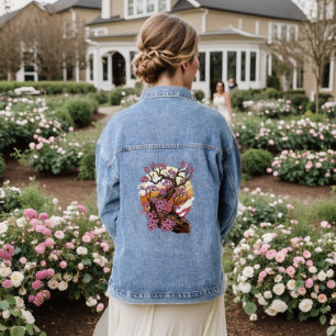 Wild Cherry Blossom Denim Jacket