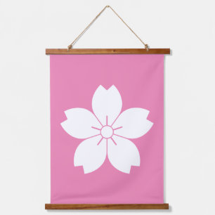 Wild cherry blossom hanging tapestry