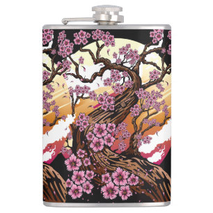 Wild Cherry Blossom Hip Flask