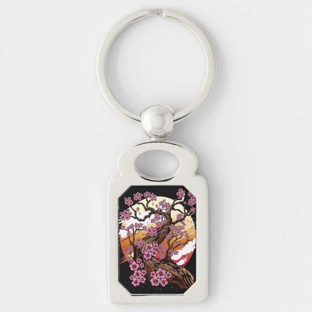 Wild Cherry Blossom Key Ring (Front)