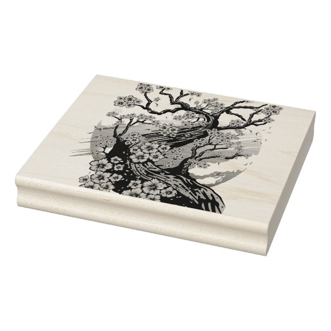 Wild Cherry Blossom Rubber Stamp (Stamp)