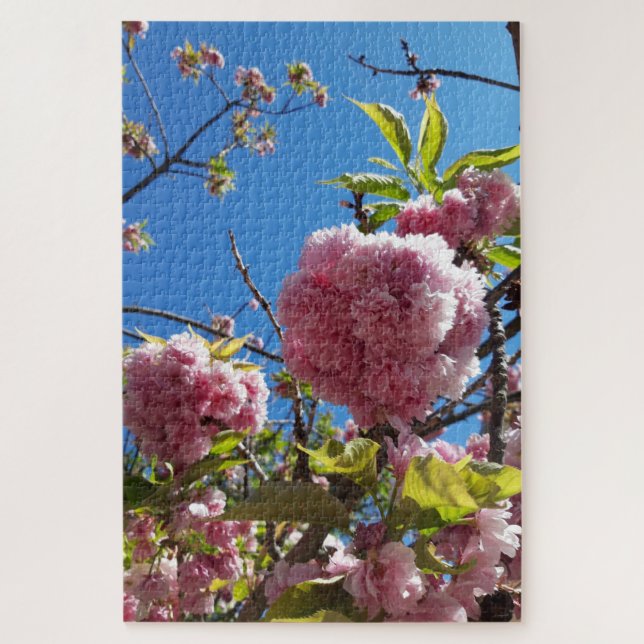 Wild Cherry pink Blossom Tree Jigsaw Puzzle (Vertical)