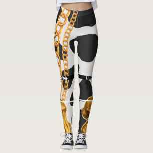 Wild Chic Luxurious Gold Personalised Leggings