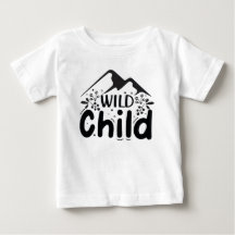 Wild Child Baby T-Shirt - Minimalist Mountain 