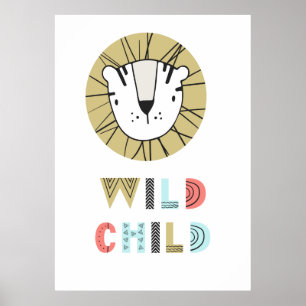 Wild Child Scandia Lion Poster