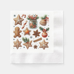 Wild Christmas Flower Napkin