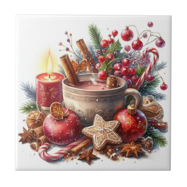Wild Christmas Flower Tile (Front)
