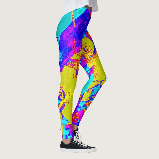 wild coloured abstract leggings (Right)