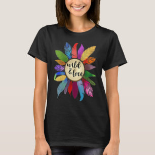 Wild Colourful Feathers T-Shirt