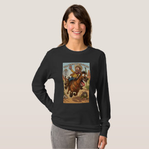 Wild Cowboy and Horse Long Sleeve T-Shirt