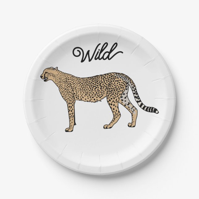 Wild Custom Cheetah Paper Plate (Front)