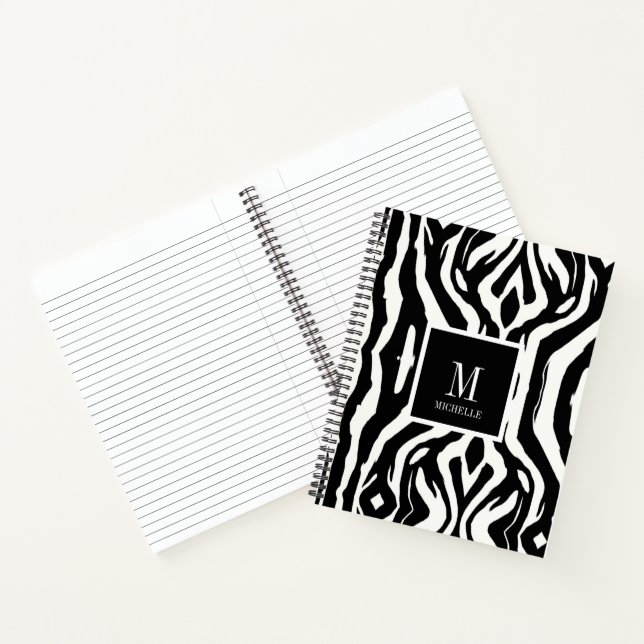 Wild Custom Zebra Print Pattern Notebook (Inside)