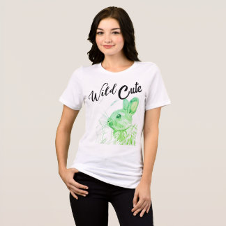 Wild Cute – Hare Design Women’s T-Shirt Tri-Blend Shirt