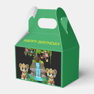 WILD CUTE JAGUAR BIRTHDAY FAVOUR BOX