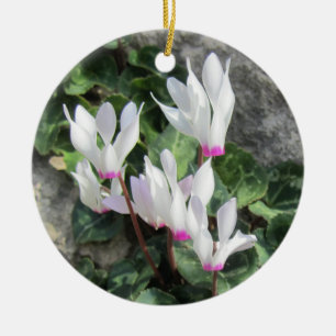 Wild Cyclamen Ceramic Tree Decoration