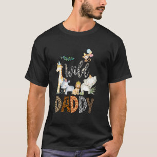 Wild Daddy Zoo Born Wild 2nd Birthday Safari Jungl T-Shirt