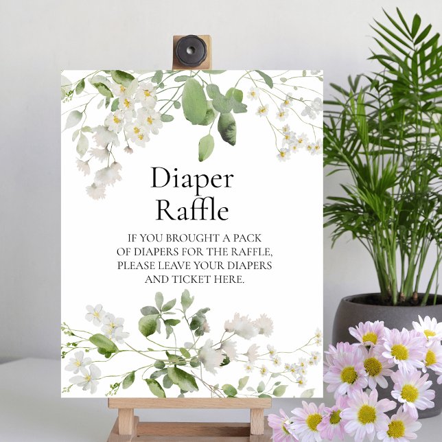 Wild daisy blooms Baby Diaper Raffle Sign (Creator Uploaded)