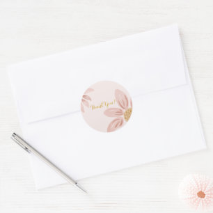 Wild Daisy Boho Thank You Gift Classic Round Sticker