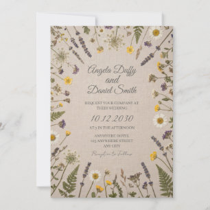 Wild Daisy Meadow Wedding Invitation