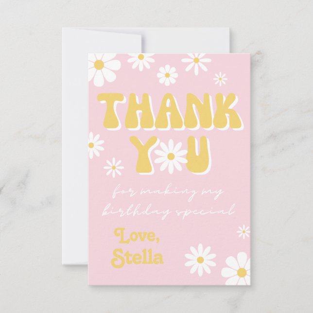 Wild Daisy Thank You Card | Wildflower Thank You  (Front)