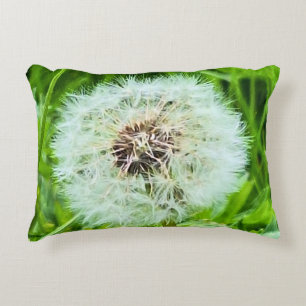 Wild Dandelion Romania Botanical Macro Photograpy Decorative Cushion