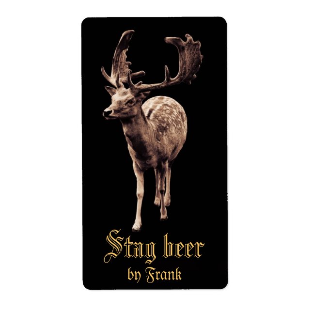 Wild deer buck beer label (Front)