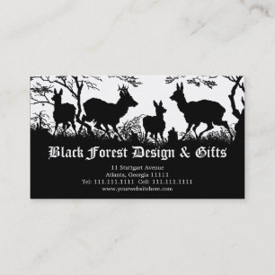 Wild Deer in the Forest Old European Style Business Card