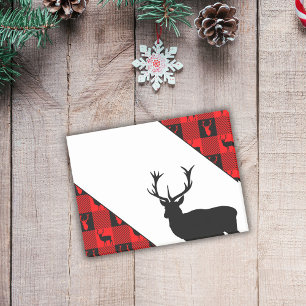 Wild Deer or Stag Buffalo Lumberjack Plaid Post-it Notes