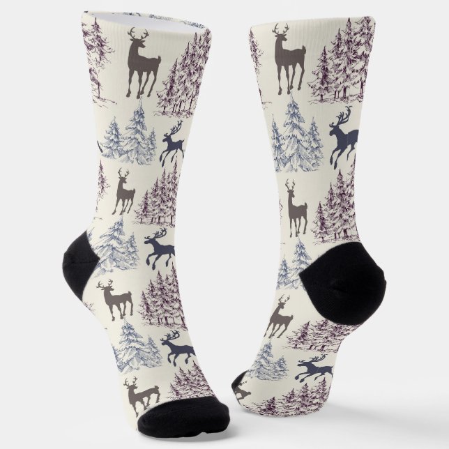 Wild Deer Socks (Angled)