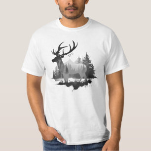 Wild deer standing in the forest T-Shirt