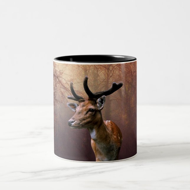 Wild Deer Two-Tone Coffee Mug (Center)