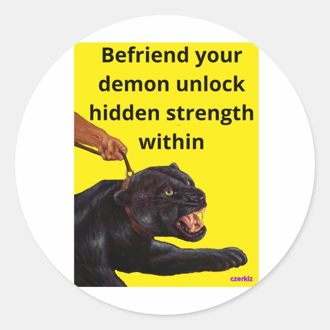 Wild Demon tickers Classic Round Sticker (Front)