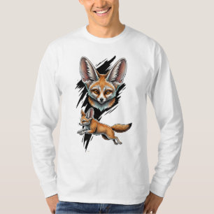 Wild Desert Fennec Fox – Dynamic Animal Art T-Shirt