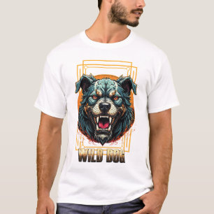 "Wild Dog" Fierce Graphic Design T-Shirt