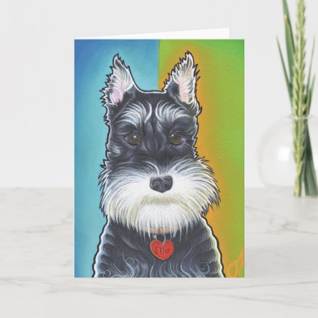 Wild Dog Schnauzer Card (Front)