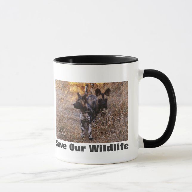 Wild Dogs Save Our Wildlife Mug (Right)