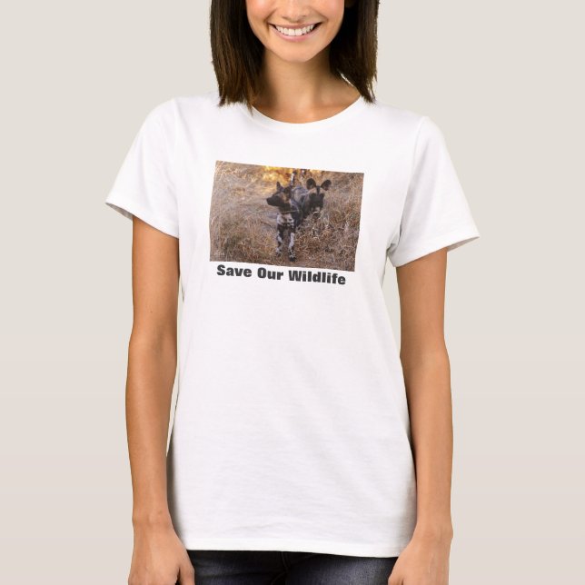 Wild Dogs Save Our Wildlife T-Shirt (Front)