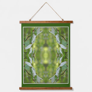 Wild Dogwood Flower Blossoms Abstract     Hanging Tapestry